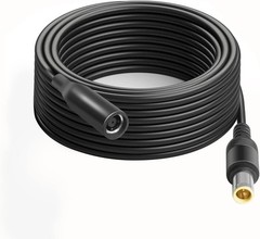 MJPOWER 30Ft Jackery Extension Cable 14AWG 8mm Solar Panel Black
