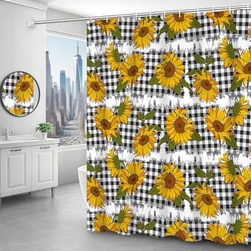 Sunflower Shower Curtain Rustic Country 48"W x 72"L (Pack of 1) Color B gallery