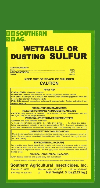Wettable Dusting Sulfur Powder - 5 Lbs. gallery