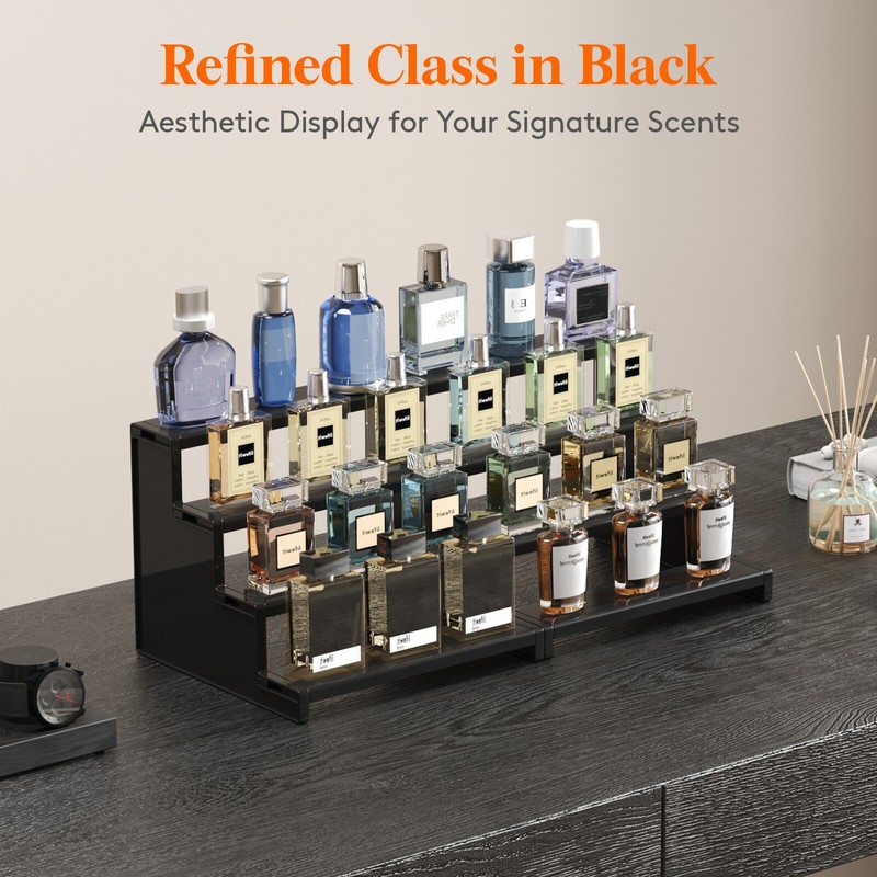 Lifewit Plastic 9 Inch Dark Cologne Stand, Step Perfume Organizer gallery