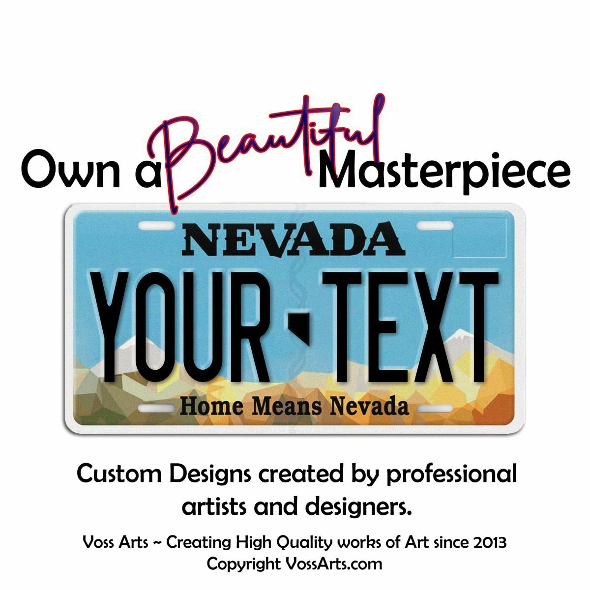 Nevada Home Means Nevada custom license plate Personalized Tag Any Text gallery
