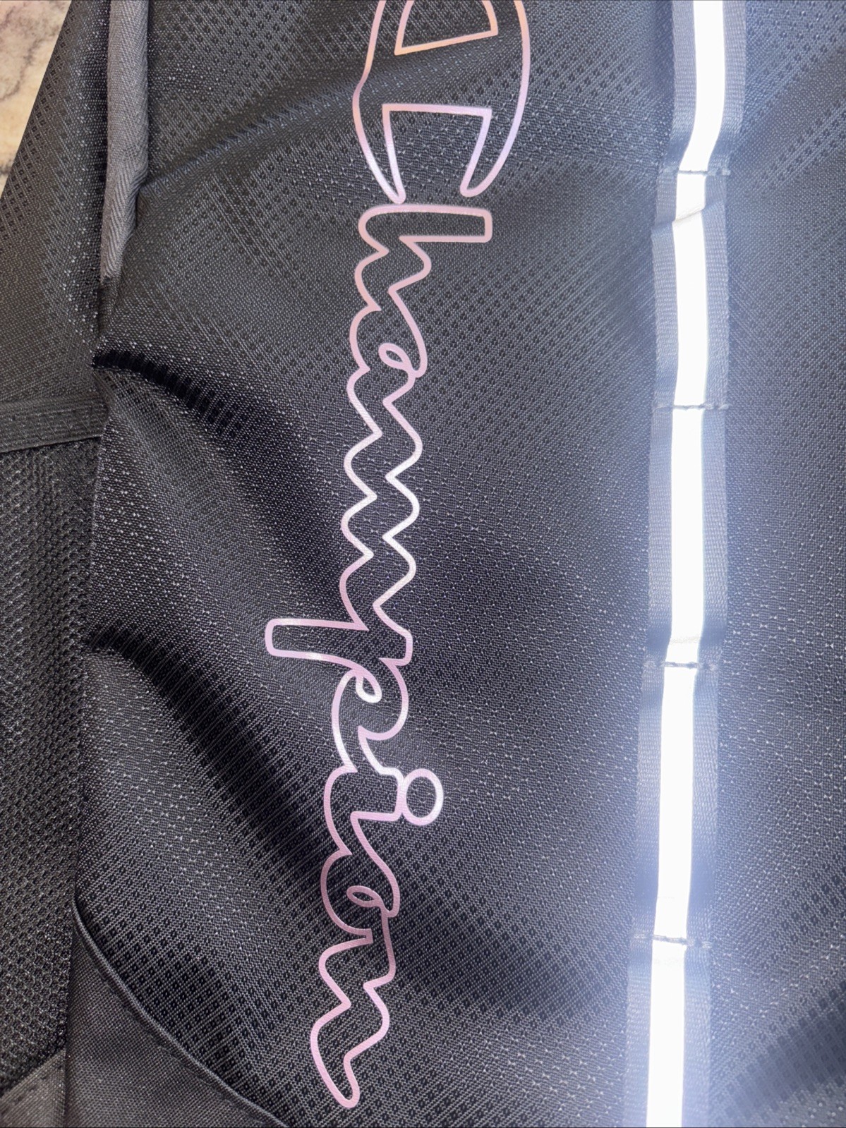 Champion Center Backpack -black Gray Pink 2