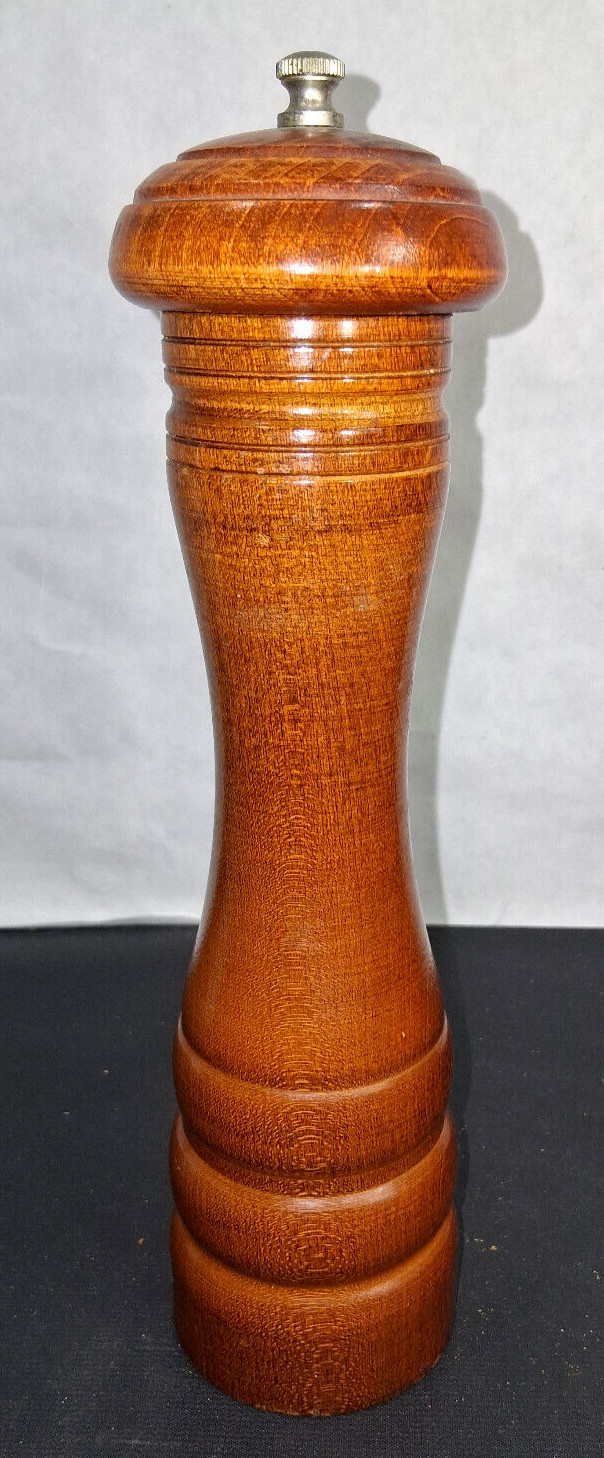 Salt Pepper Mill Leeds Engineering Wood Shaker Woodland Hills California 10" gallery