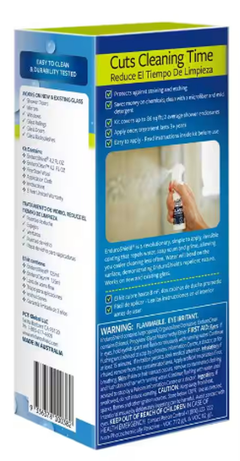 Enduroshield Glass Showers Treatment Kit 2-Oz Coating 4.2-Oz Cleaner Bathroom gallery