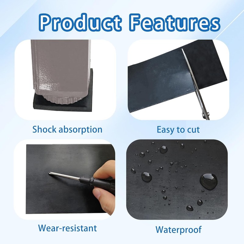 Solid Nitrile NBR Rubber Strip Flat Solid Gasket Oil Resistant Thick 3-10mm gallery