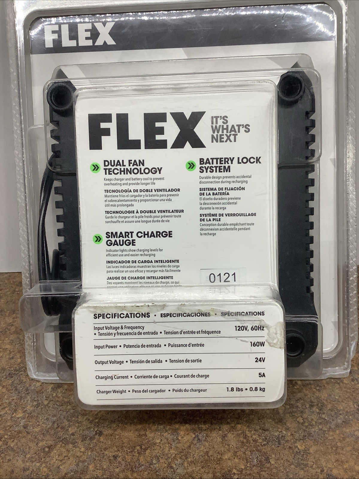 FLEX 24 -Volt 160W Lithium-ion Battery Fast Charger - Model #FX0411-Z - NEW! gallery