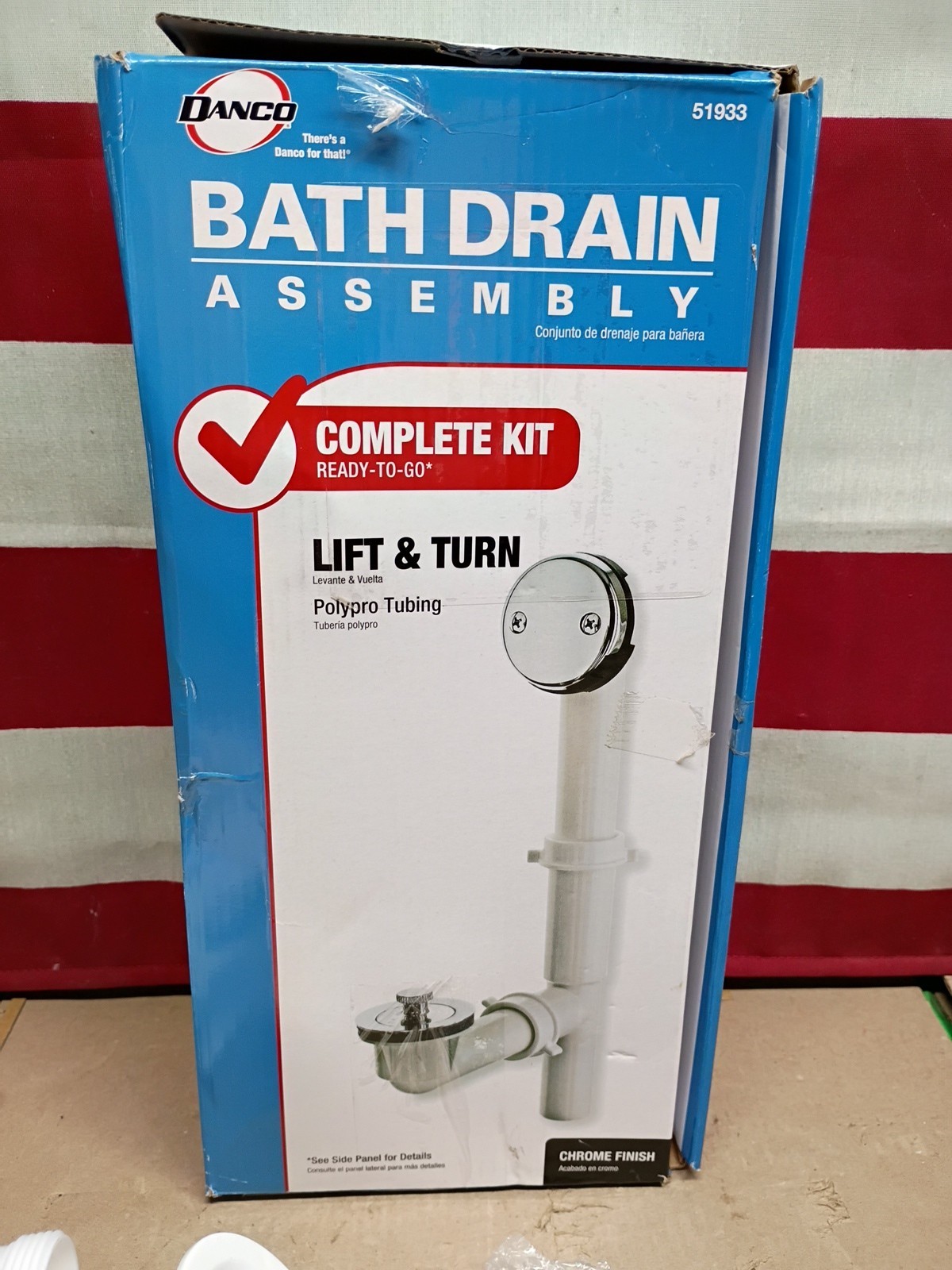 Danco 51933 Twist & Turn Tub Drain Kit, Chrome Finish gallery