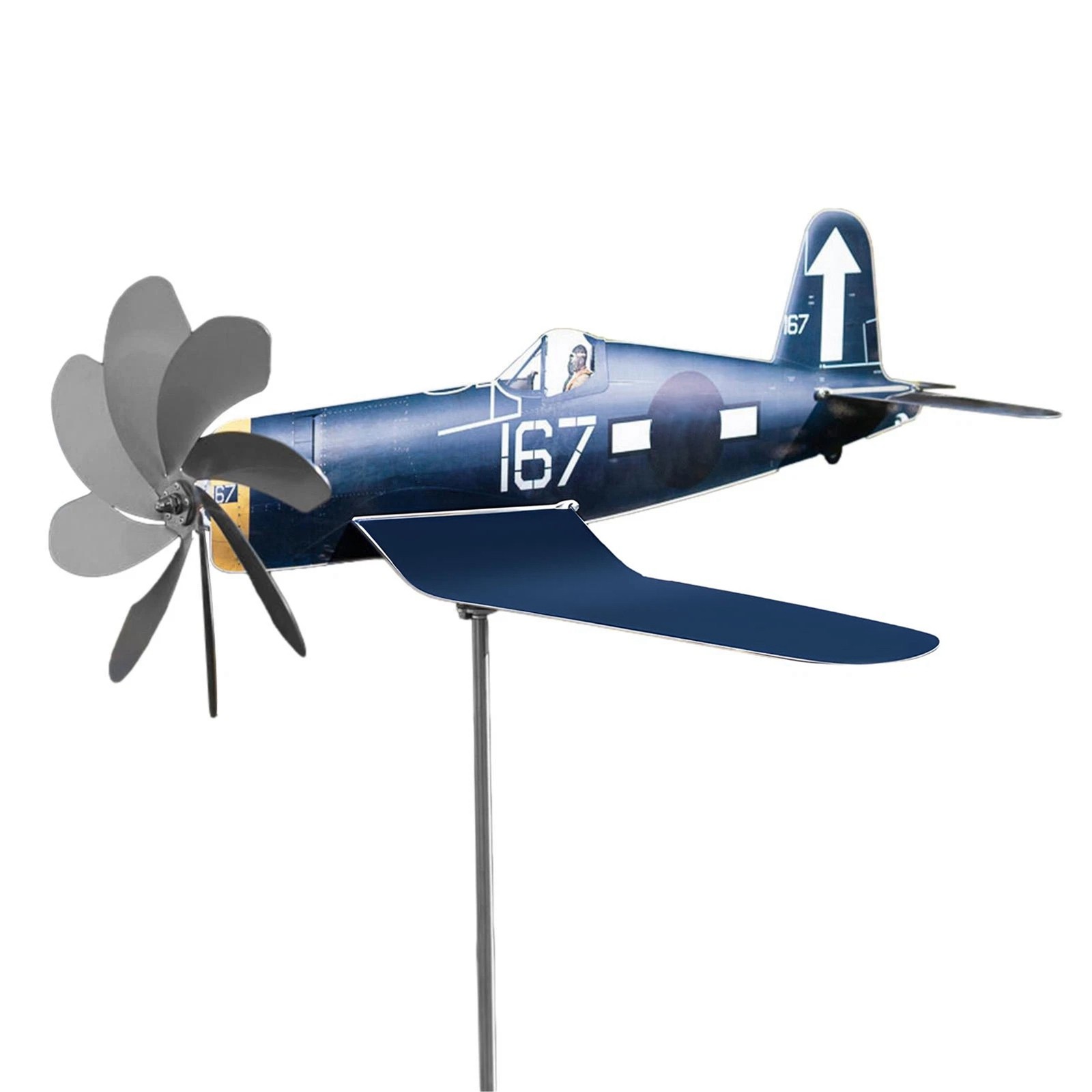 2D Plane Garden Wind Spinner Plane Metal Airplane Decoration Outdoor Roof gallery