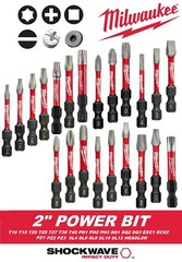 Milwaukee Shockwave Impact Driver Bits 2 Inch Length ALL SIZES 2″