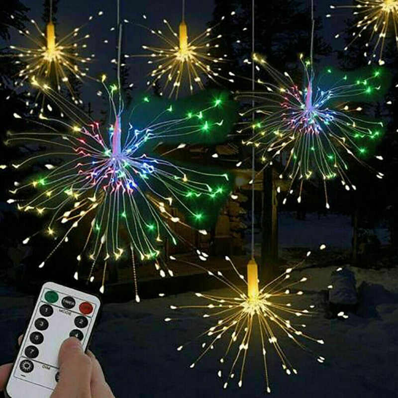 150 LED Firework Fairy String LED Light Dandelion Hanging 8 Modes Remote Party gallery