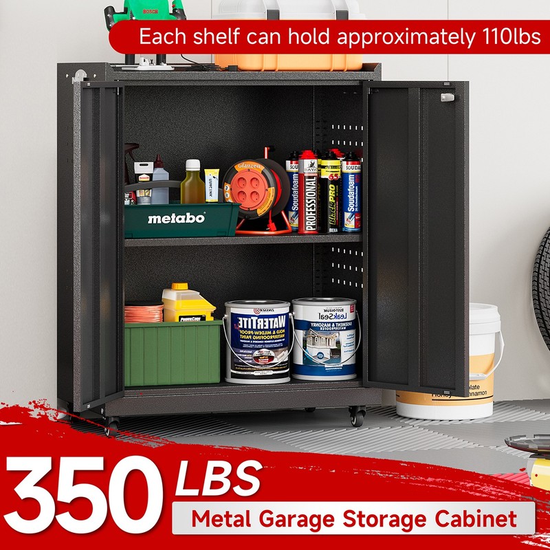8pcs Rolling Garage Cabinet Set Storage Cabinet Tool Boxes Set Workshop System gallery