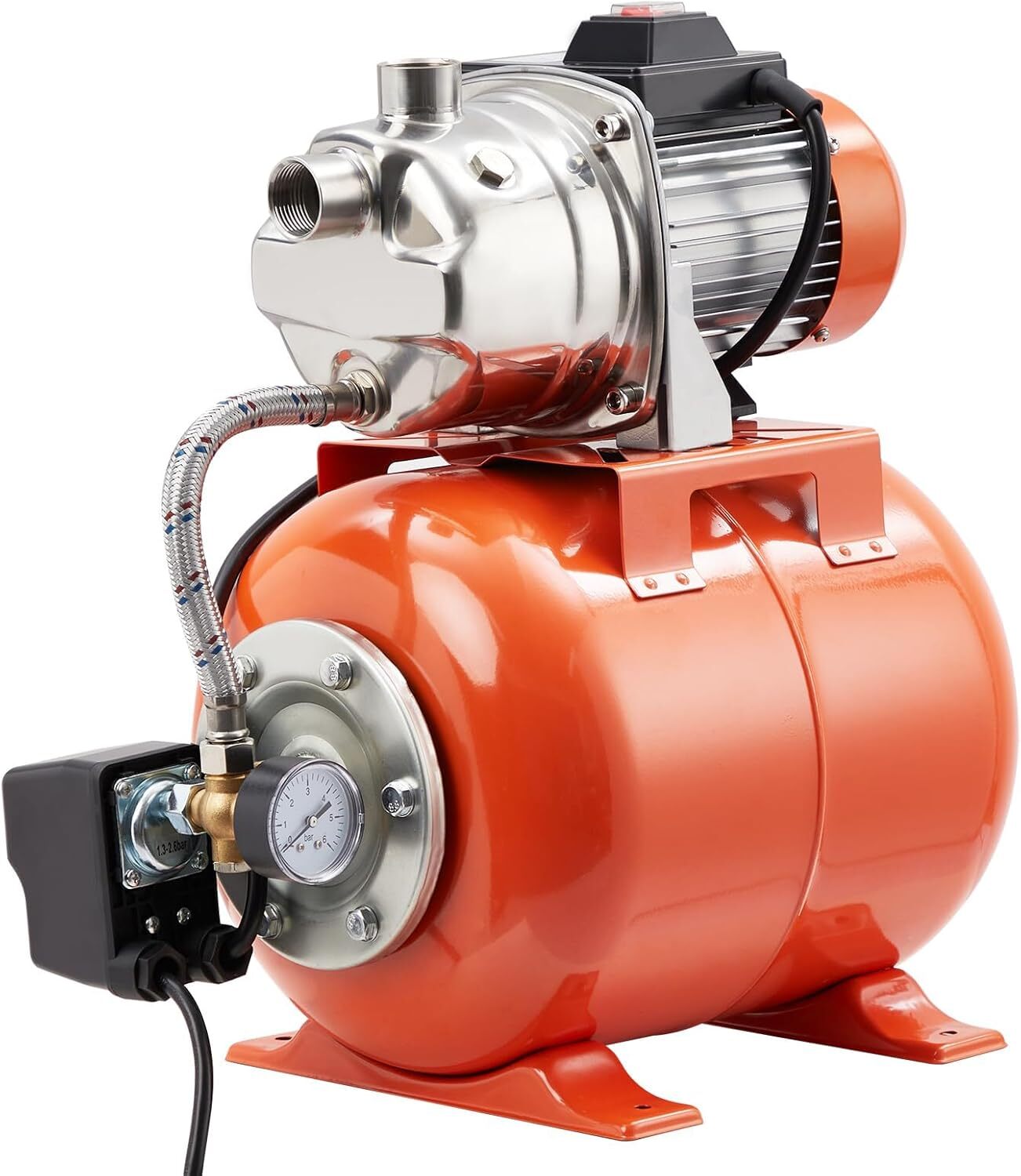 115V Shallow Well Garden Pump with Booster System and Pressure Tank Water Jet US gallery