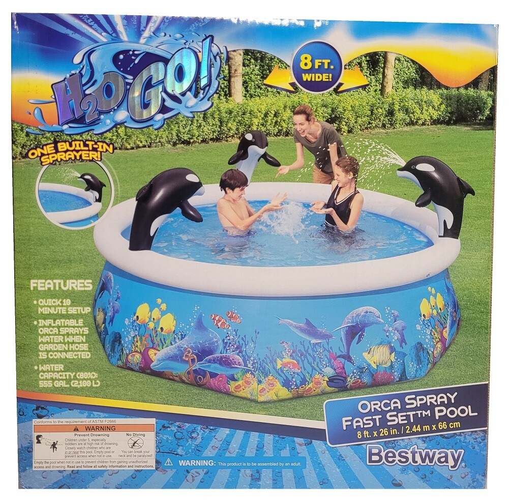 Bestway H2OGO! Orca Spray Fast Set Pool 8 ft x 26 in gallery