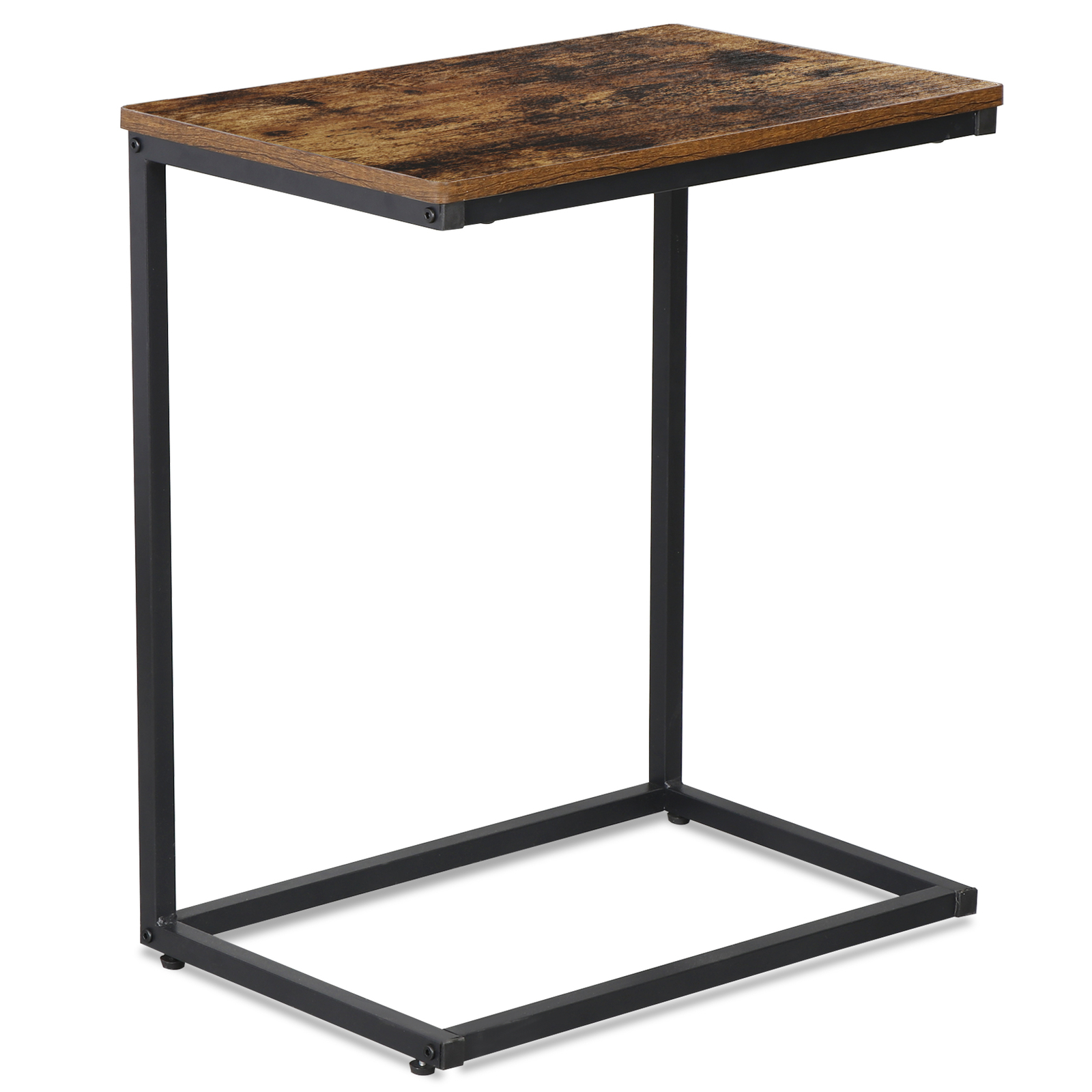 C Shaped End Table Small Side Couch Sofa Table with Metal Frame for Living Room gallery