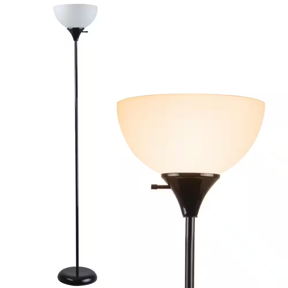 71 In. Torchiere Charles Standing Floor Lamp, LED Torch Uplighting for Bedroom/L gallery