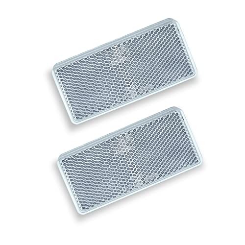 E-Mark CCC 2pcs Rectangle Reflector Self Adhesive Stick on Trailer Clear gallery