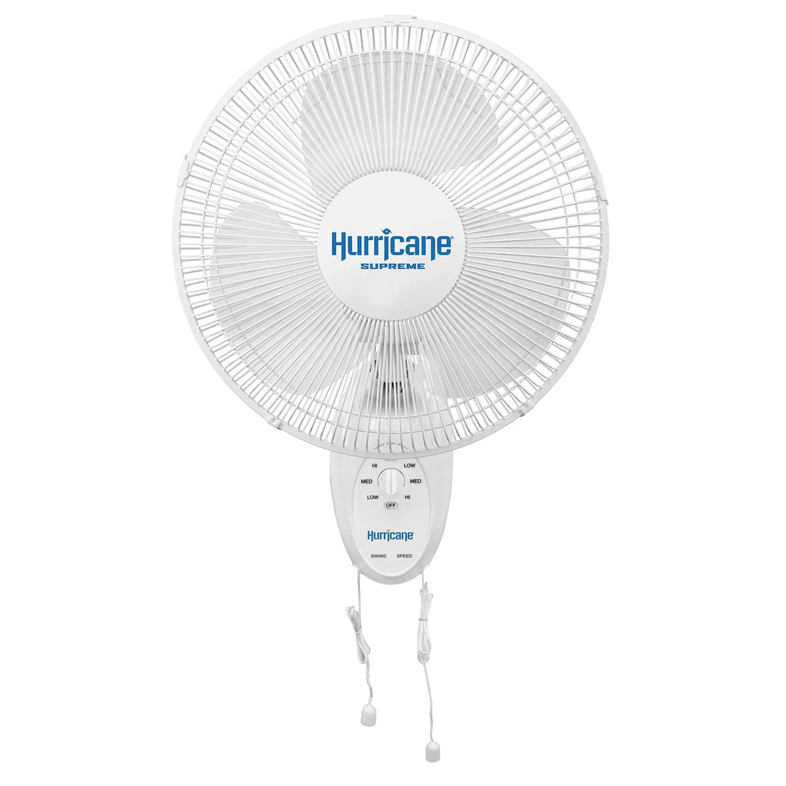 Hurricane Supreme 12" 90 Degree Oscillating 3 Speed Wall Mounted Fan,White(Used) gallery