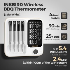 Inkbird Wireless Meat Thermometer Oven BBQ Cooking Bluetooth WiFi Remote Control
