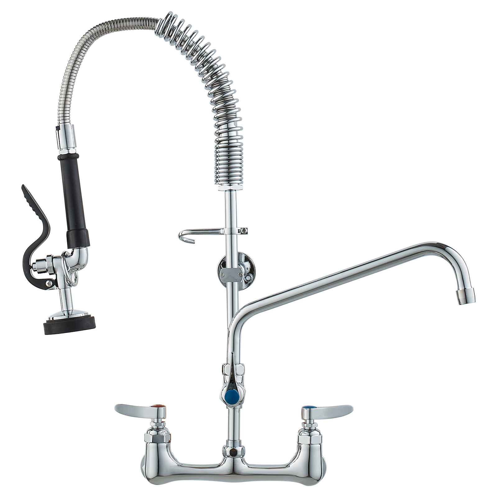 VEVOR Commercial Faucet Wall Mount Kitchen Sink Pre-Rinse Sprayer 25" Height gallery