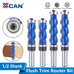 1/2” Shank Flush Trim Router Bit Compression Milling Cutter Top Bottom Bearing