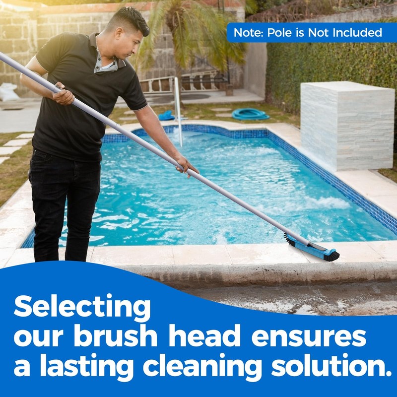 Mowend Pool Brush Head for Cleaning Pool Walls, Swimming Pool Scrub Brushes w... gallery
