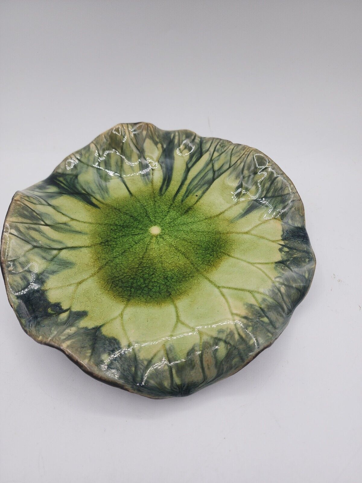 Global Views Casa Lily Free Form Pad Plate Footed Platter 8 1/4” gallery
