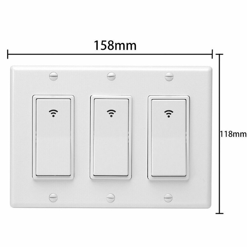 WiFi Smart Switch Wall Light Switch 1/2/3 Gang for Amazon Alexa Google IFTTT gallery