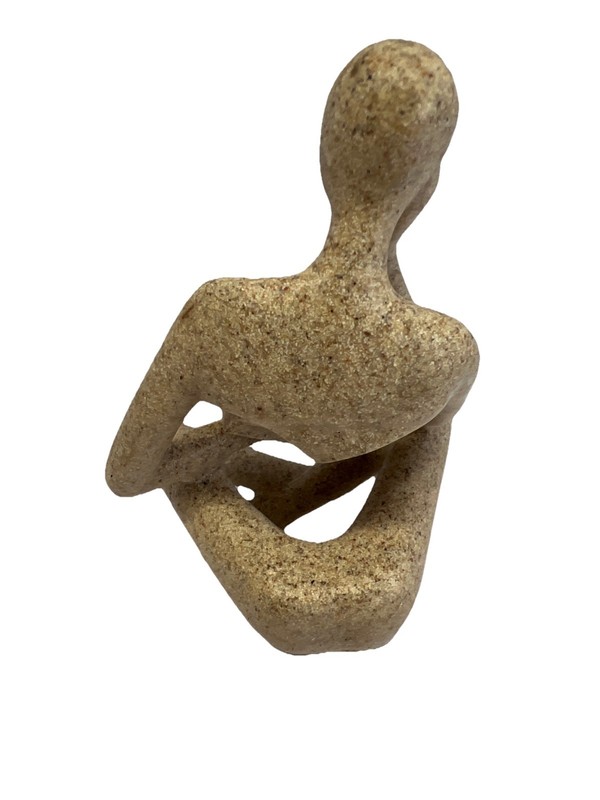 Bookshelf Decor Thinker Statue - Abstract Art Reading Thinker Sculpture Figurine gallery