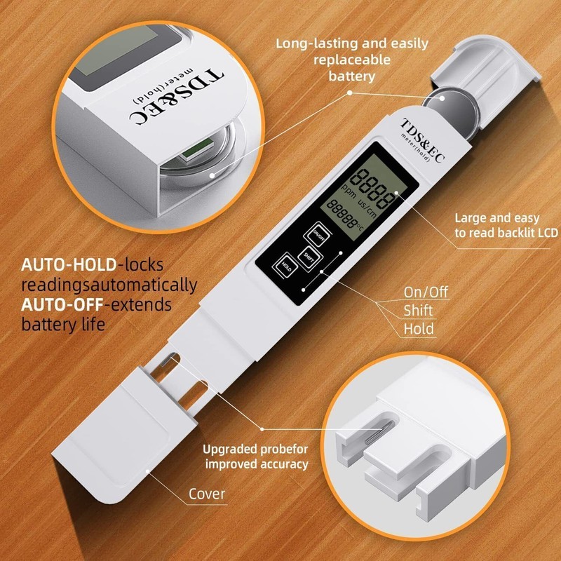Digital Tester TDS EC PPM Meter Water Purity Hydroponics Water Quality Test Pen gallery