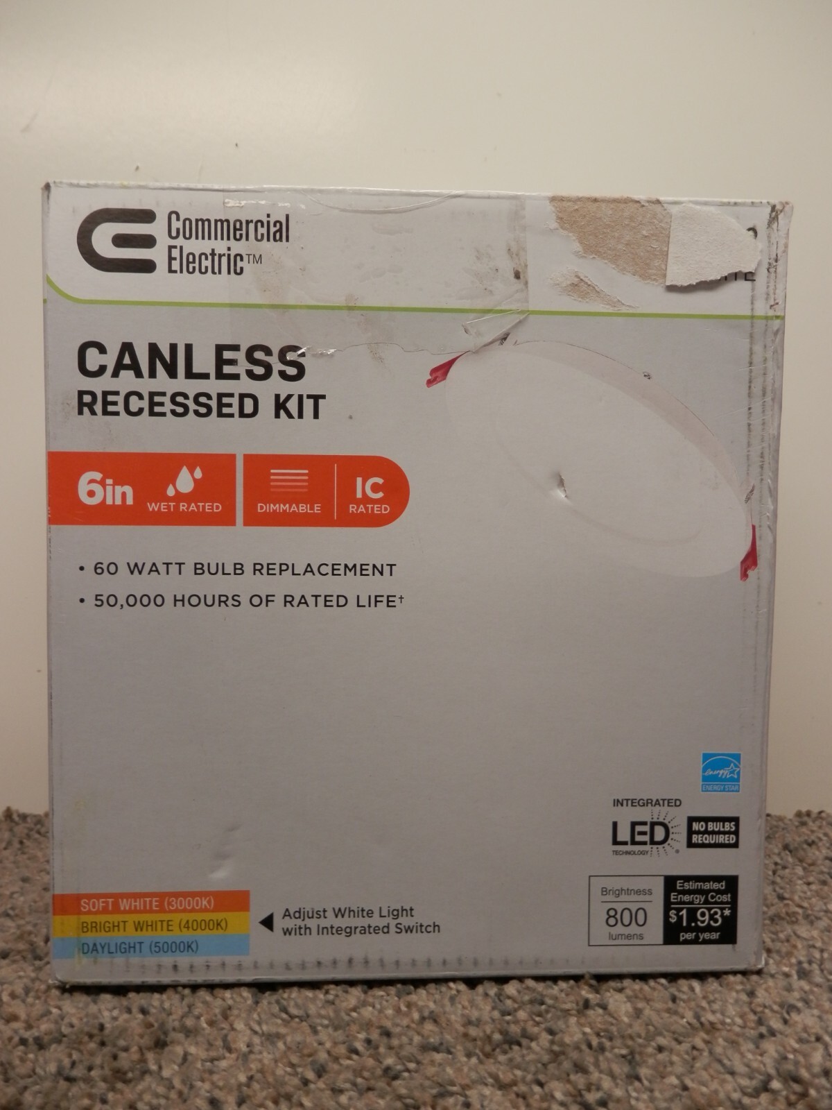 Commercial Electric 6 Pro LED Canless Recessed Light Adjustable CCT White gallery
