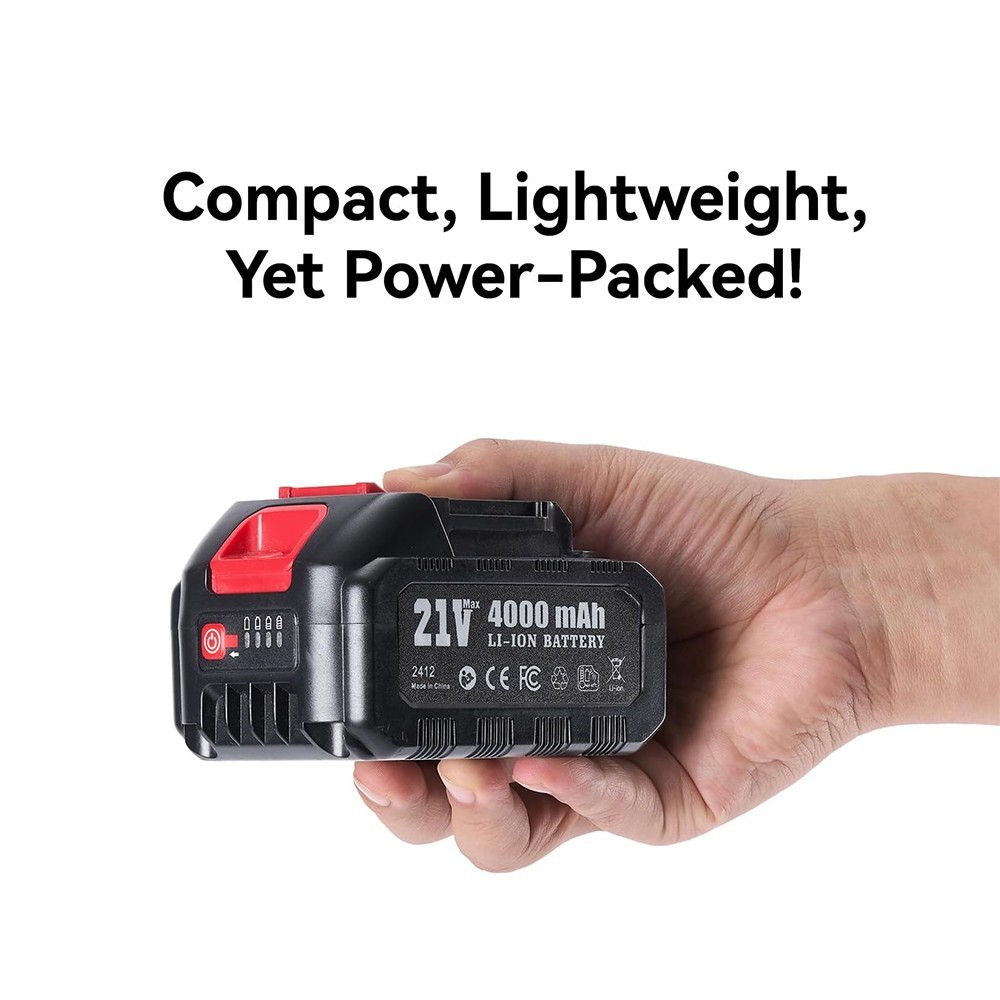 2PACK 21V 4000mAh Rechargeable Battery for Chainsaw Impact Wrench Power Tool gallery