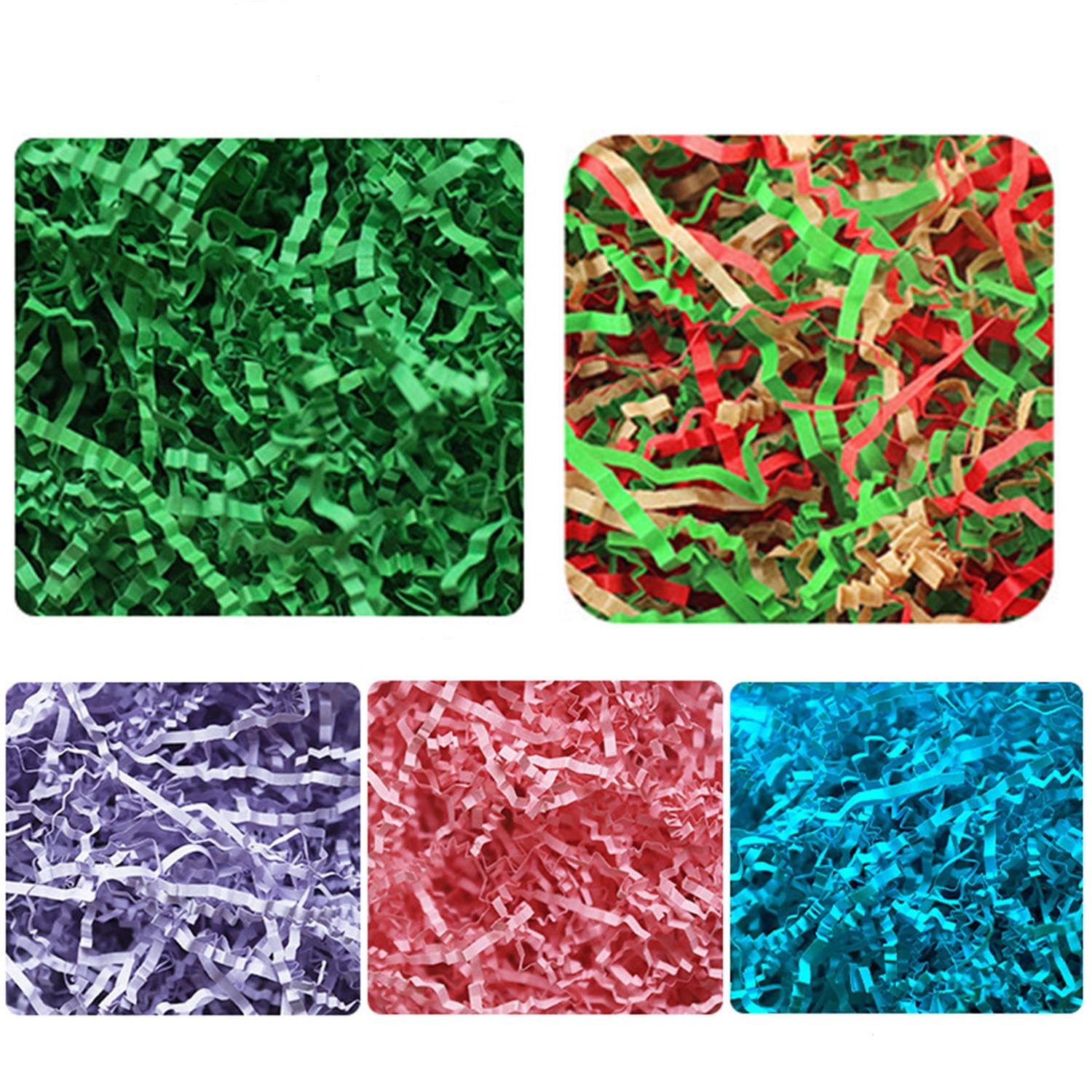 50g Crinkle Cut Paper Shred Easter Decor Gift Basket Filler Raffia Grass Mixed gallery