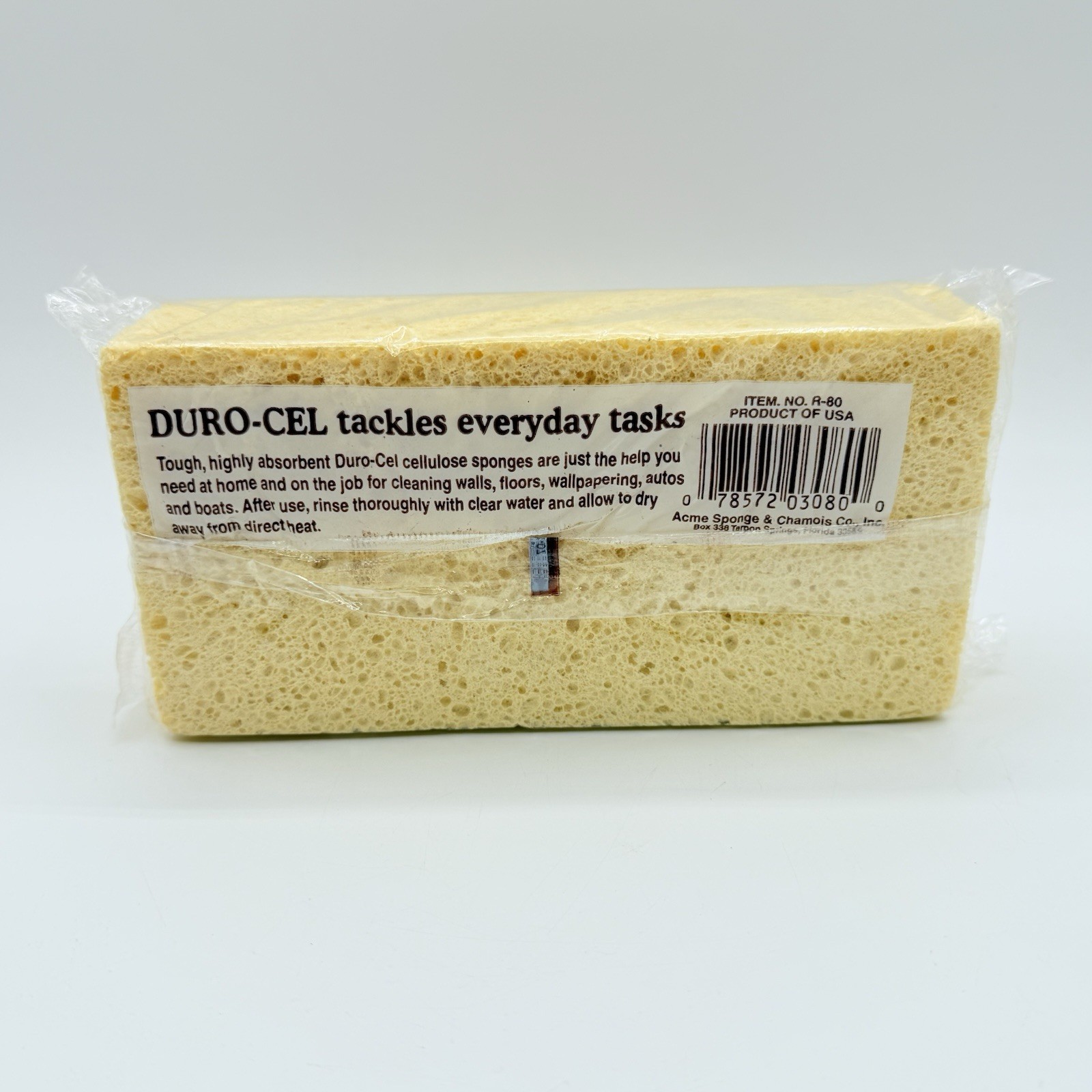 Duro-Cel 7.1/2 x 3.3/4 In. Yellow Cellulose Sponge R-80 Made In USA gallery