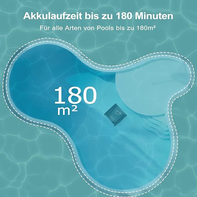 Robotic pool cleaner, cordless, with brushless motors, smart navigation, 180 min gallery