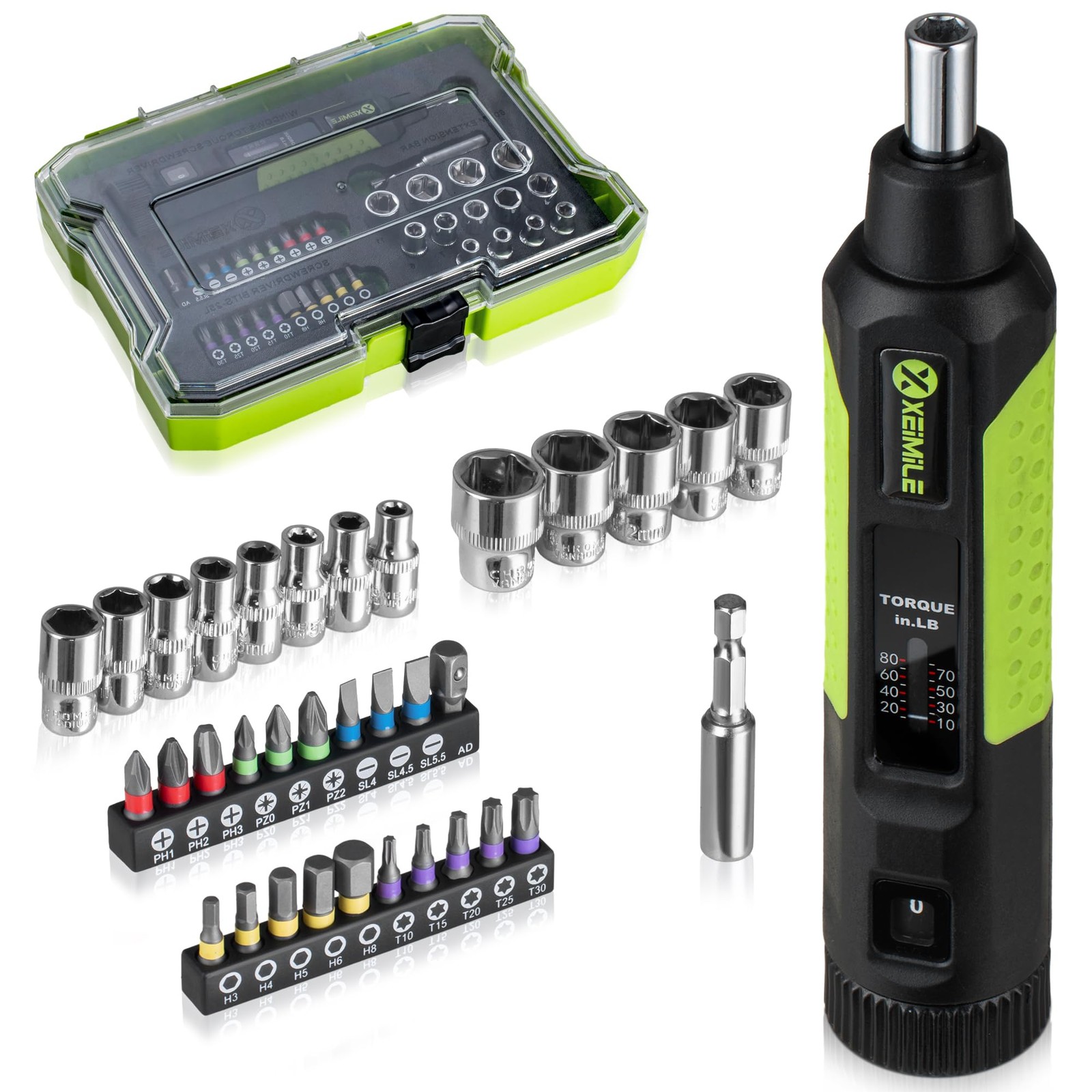 35Pcs Torque Screwdriver, 10-80In-lb Wrench Driver Set, 1/4" Drive Inch Pound... gallery