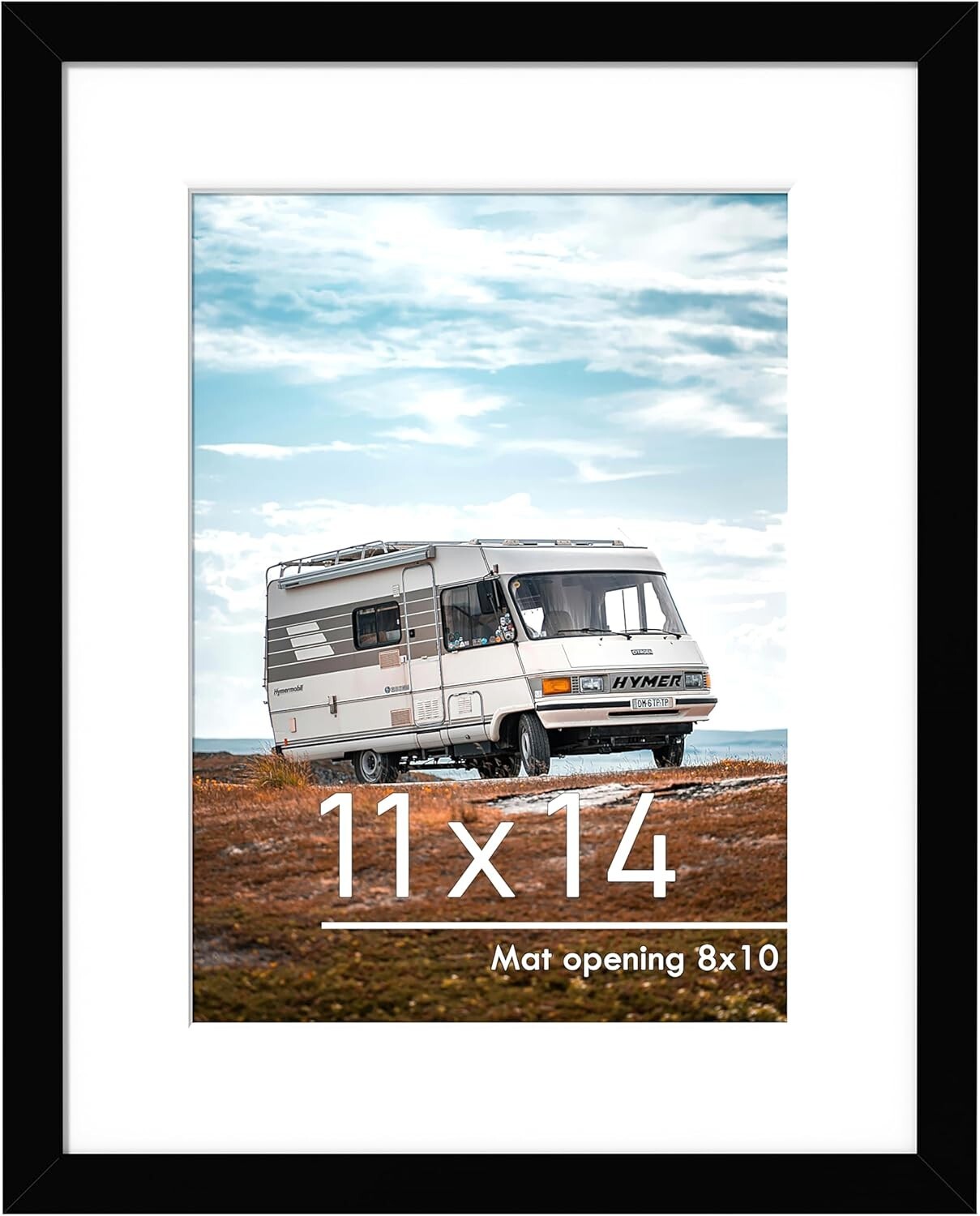 11x14 Picture Frame Black, Display Pictures 8x10 with Mat or 11x14 Without Mat gallery