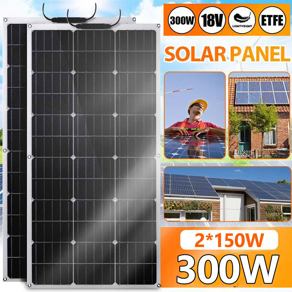 300W Flexible Solar Panel Hi-Efficiency Roof Solar Modul Outdoor IP68 US SUPPLY gallery