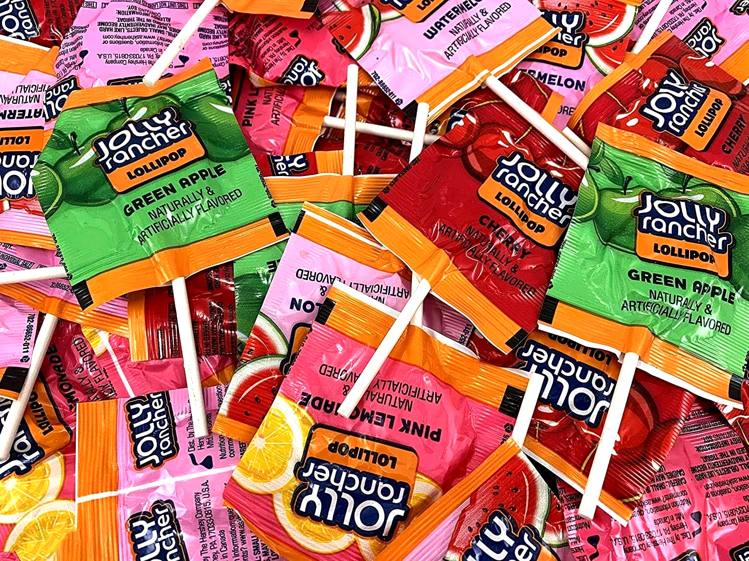 Jolly Rancher Flat Lollipops, Assorted Fruit Flavors, Bulk Candy Pops (4 Pounds) gallery
