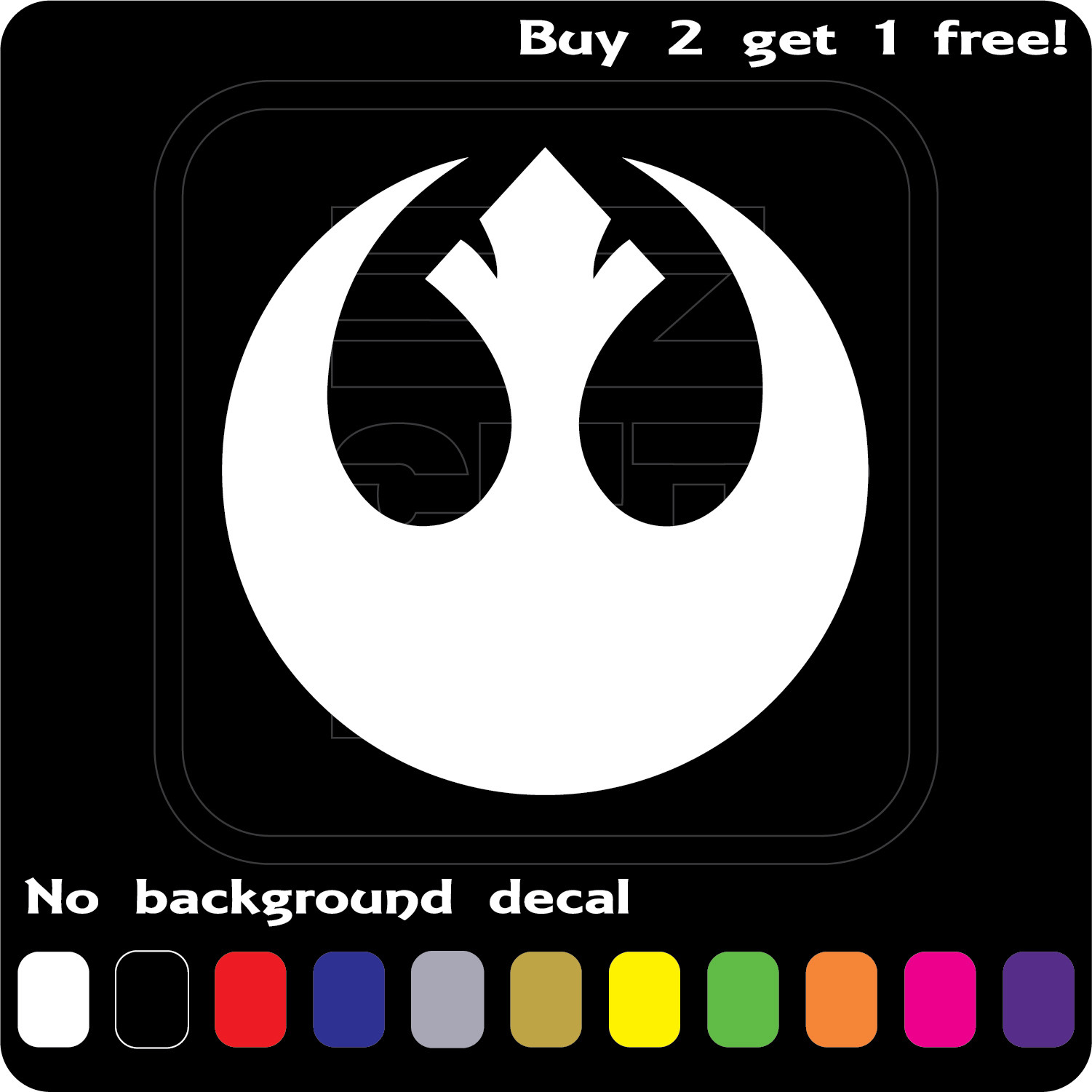 REBEL ALLIANCE STAR WARS LOGO STICKER VINYL DECAL CAR WINDOW JEDI gallery