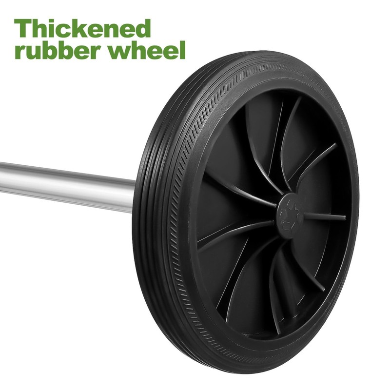 Garbage can Wheels Replacement Set with Hollow Shaft Plastic Trash can Pulley... gallery