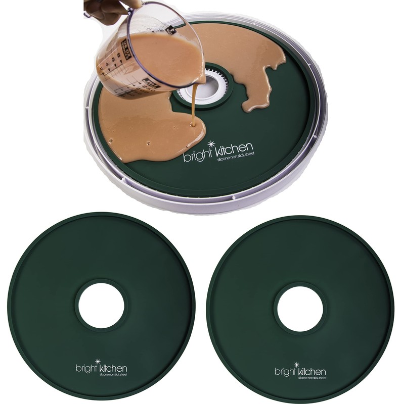 2 Fruit Leather Silicone Dehydrator Sheets with EDGES - NON-Toxic for Nesco gallery