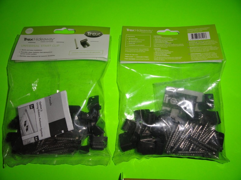 (2x)- Trex Hideaway Universal Starter Clip 36 pc 400 Sq Ft Kits UNIVSTARTCLIP01 gallery
