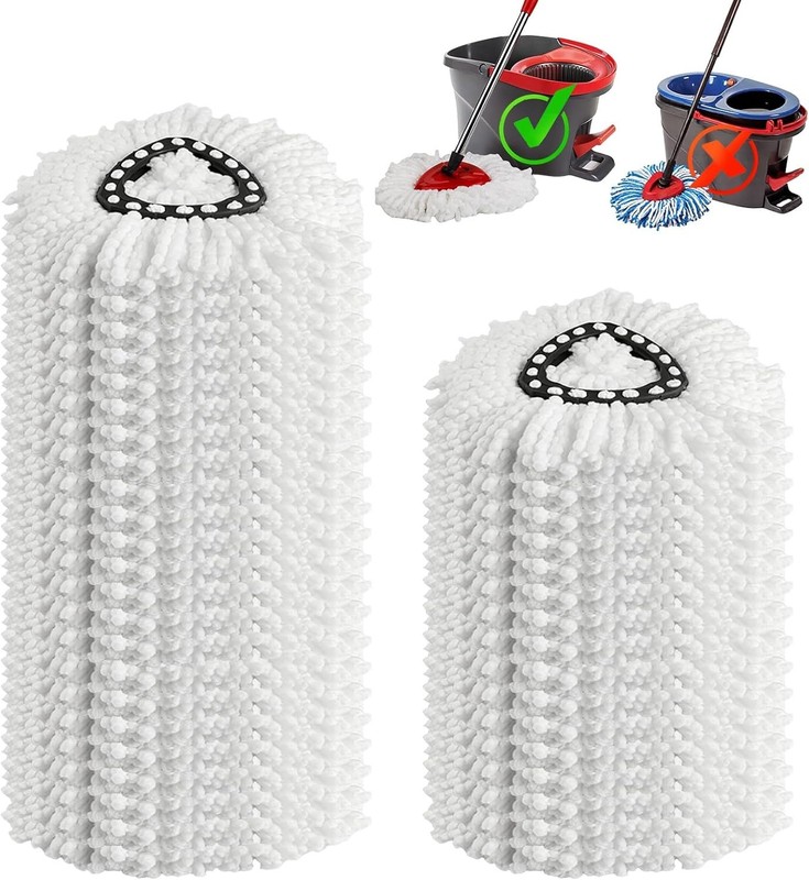 20-Pack Microfiber Spin Mop Replacement Heads for EasyWring Cleaning Systems gallery