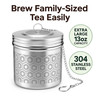 Extra Large Tea Infuser Loose Leaf Tea 304 Stainless Steel Spice Strainer Mesh gallery