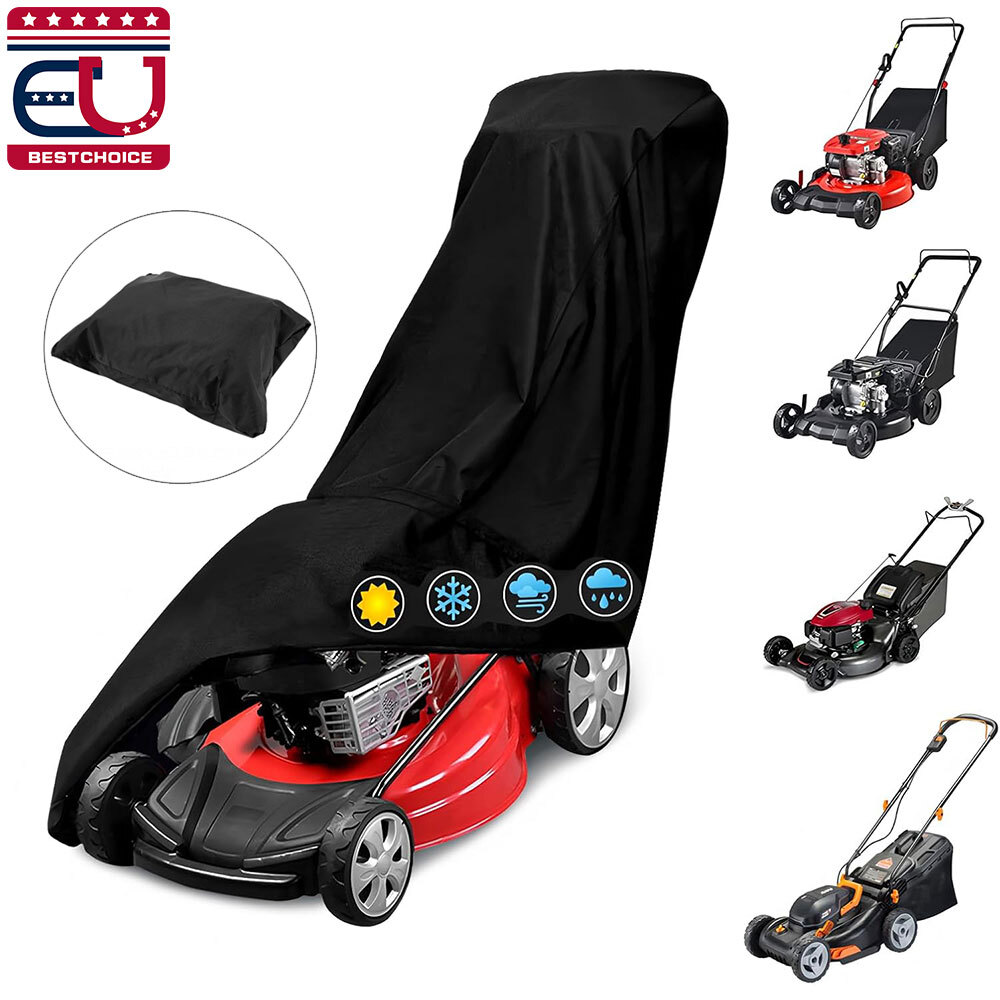 Universal Waterproof Lawn Mower Cover Windproof Push Mowers Dust UV Protector gallery