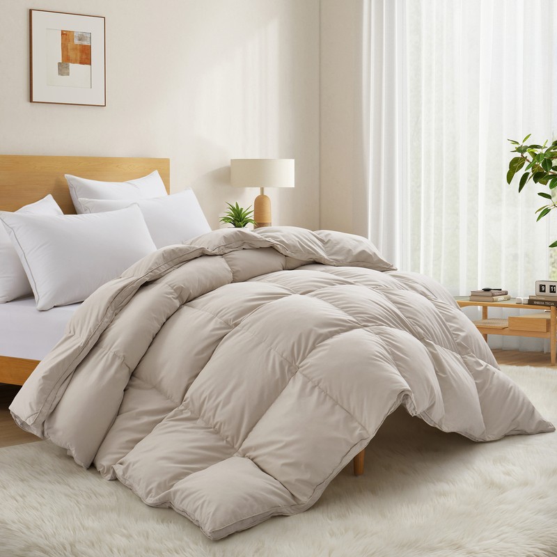 Soft Extra Winter Warm Down Comforter Gusseted Fluffy, King or Queen Bed Blanket gallery