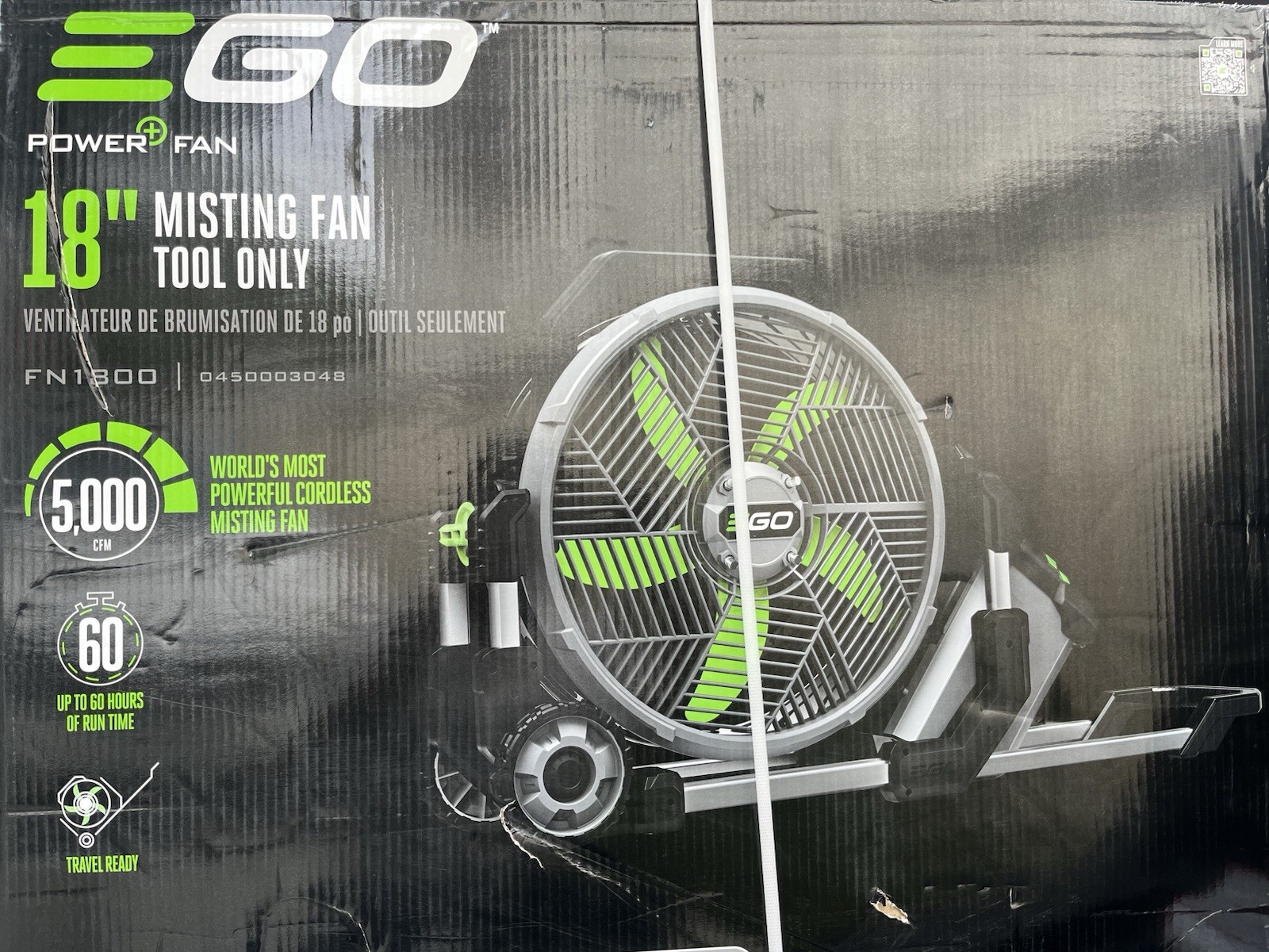 Ego Power+ 18 “ PORTABLE MISTING FAN. Model FN1800. (TOOL ONLY) gallery