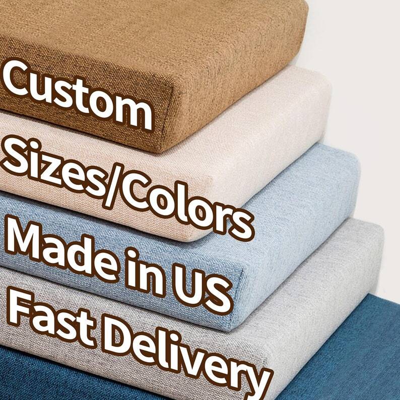 4 Inches Thick Custom Size Bench Cushion for Patio Furniture/Chair/Window Seat gallery