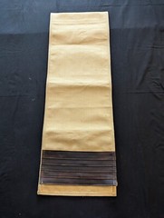 Vintage Burlap Table Runner w/ Leather Edge ~ Made in USA Rustic Farm Country