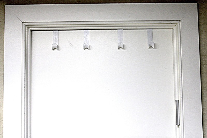 Dependable Industries inc. Essentials Over-The-Door Hanger Hook Medium, White gallery